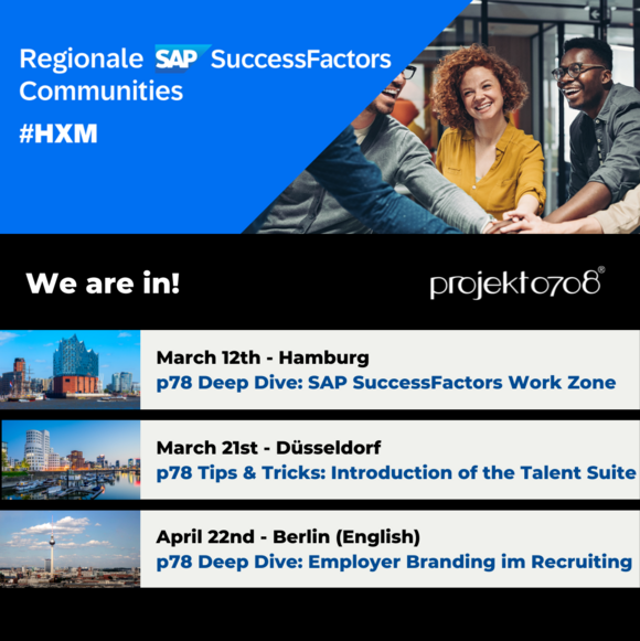 Overview SAP Community Events in Hamburg, Düsseldorf and Berlin